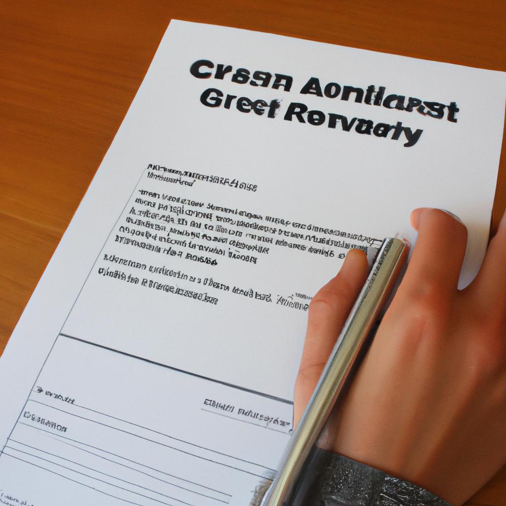 Person holding grant application form